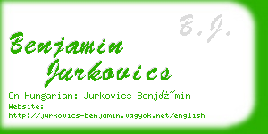 benjamin jurkovics business card